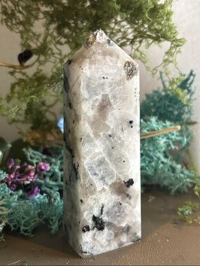 Rainbow Moonstone Tower Crystal Point -